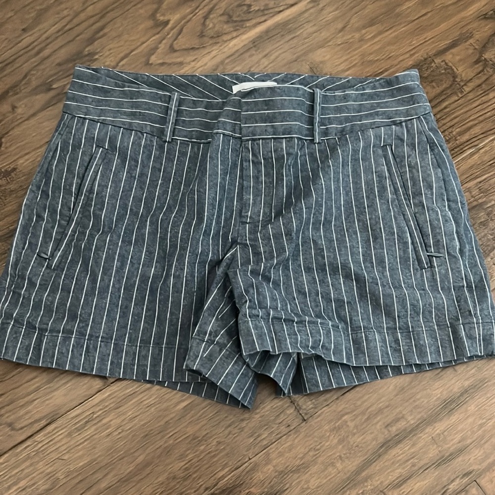 blue and white with pockets